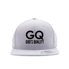Load image into Gallery viewer, LIGHT GREY “ORIGINAL GQ” EMBROIDERED LOGO SNAP BACK HATS
