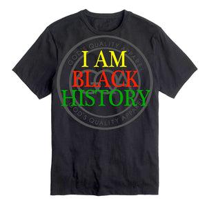 UNISEX “I AM BLACK HISTORY “ GQA LOGO T-SHIRTS